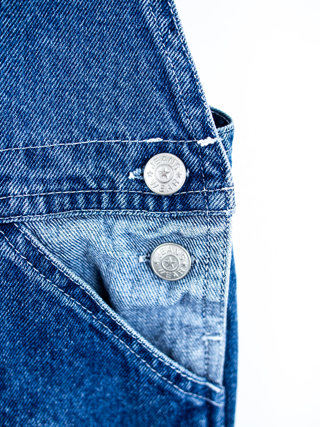 Vintage Baseball Denim Dungaree Shorties - Age 24 months