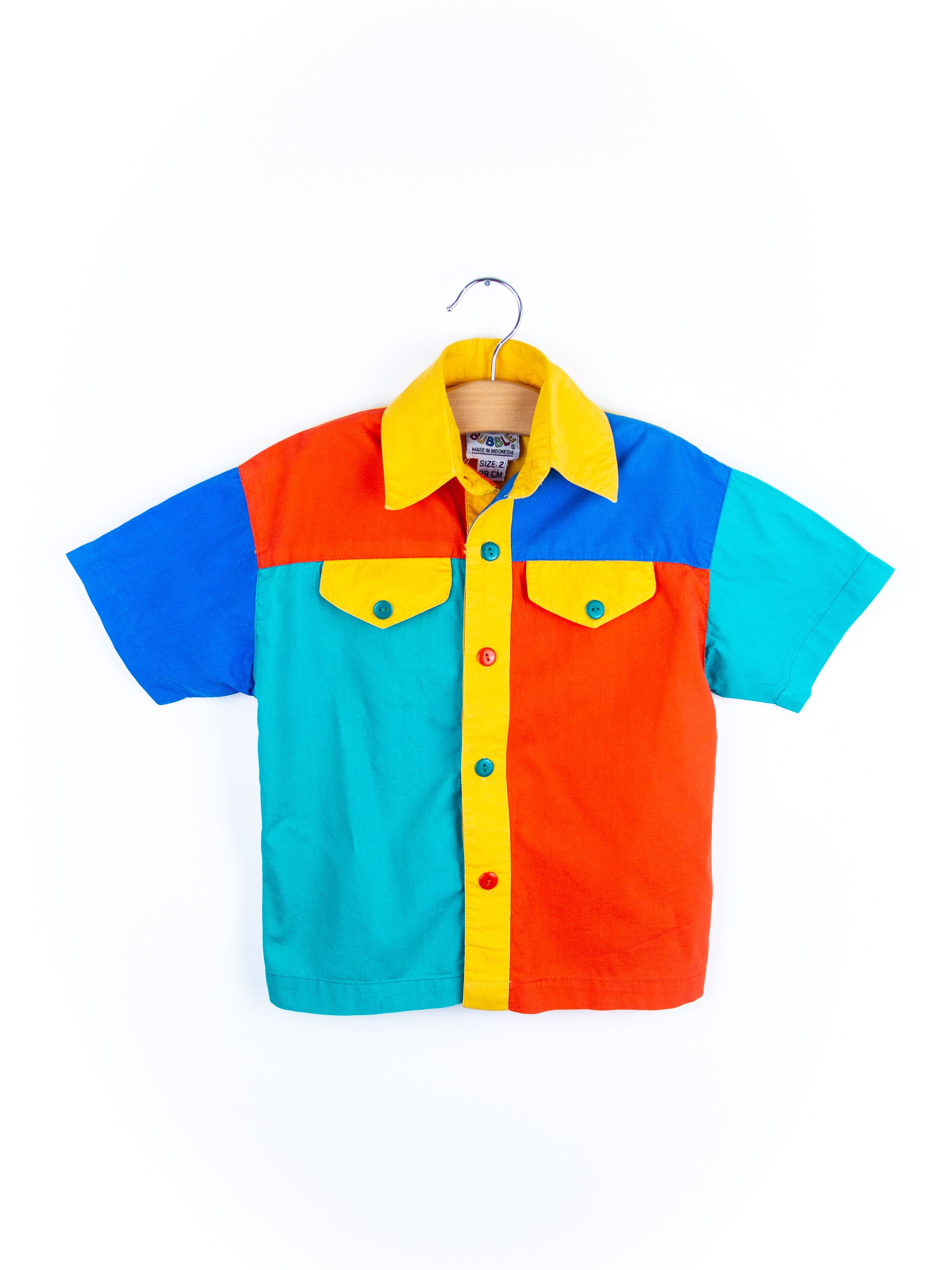 Vintage Colour Block Shirt - Age 2 years