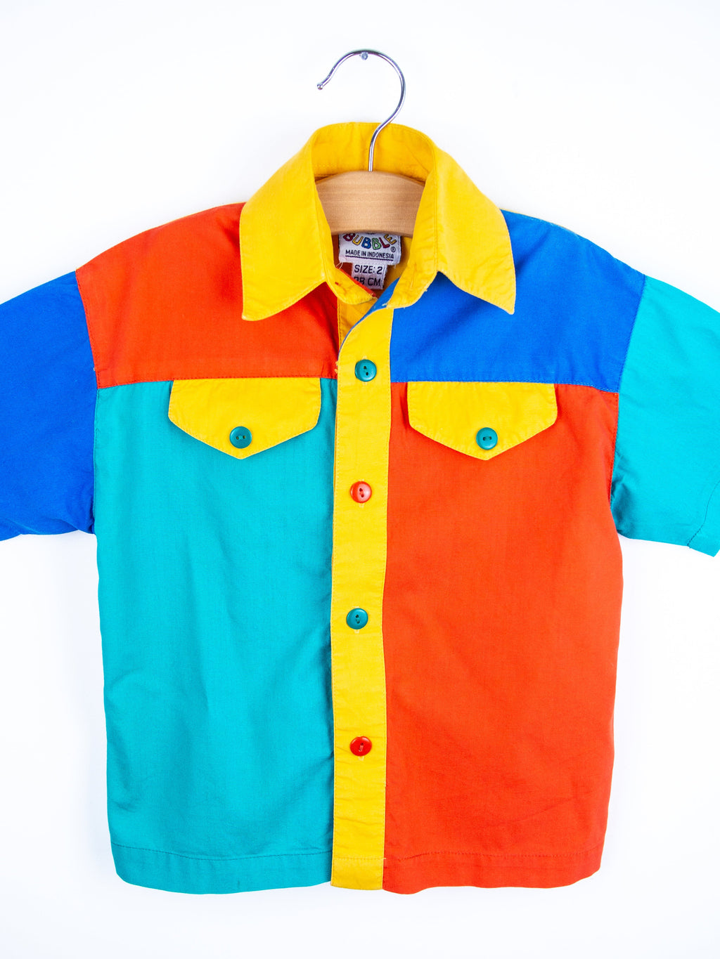 Vintage Colour Block Shirt - Age 2 years