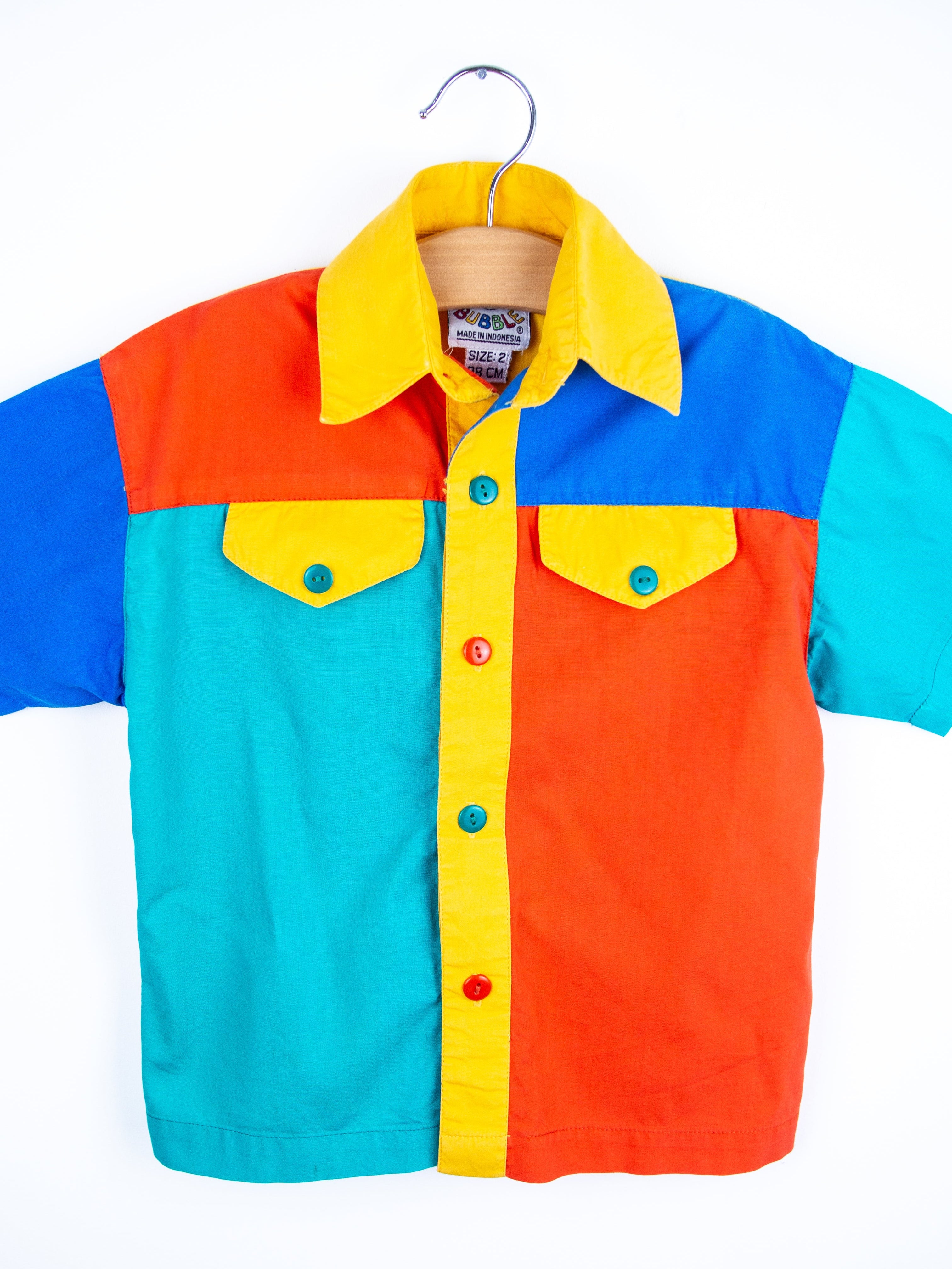 Vintage Colour Block Shirt - Age 2 years