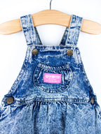 Osh Kosh Acid Wash Denim Dungaree Dress - Age 9-12 months