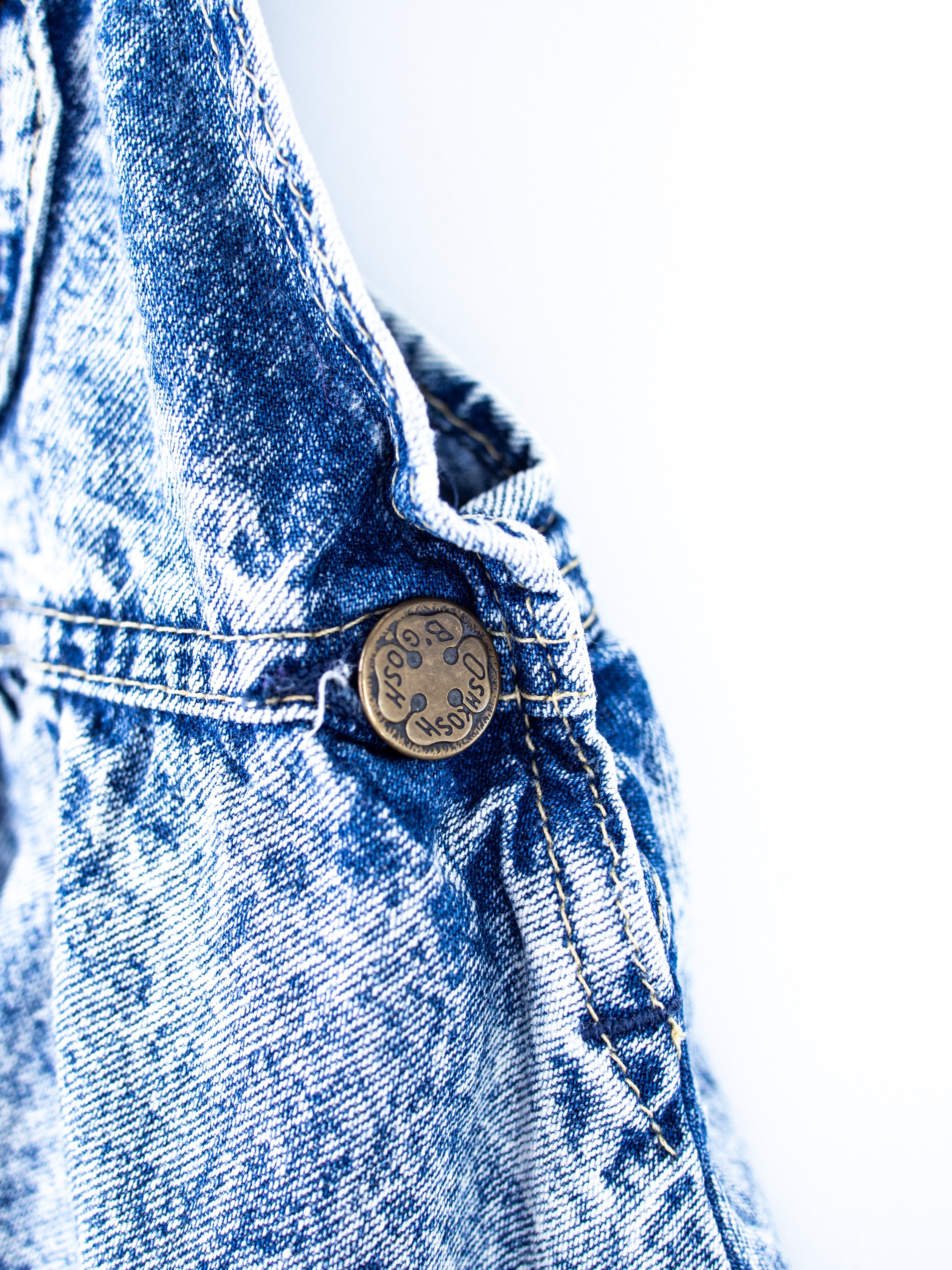 Osh Kosh Acid Wash Denim Dungaree Dress - Age 9-12 months