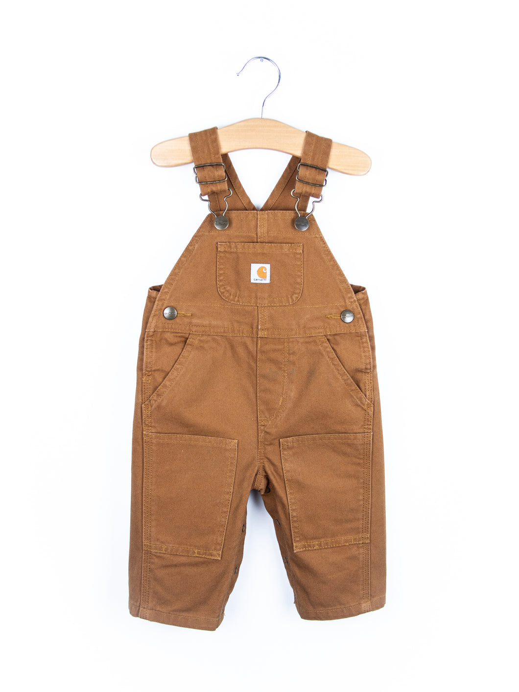 Carhartt Brown Canvas Dungarees - Age 6 months - READ DESCRIPTION