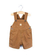 Load image into Gallery viewer, Carhartt Brown Dungaree Shorties - Age 12 months
