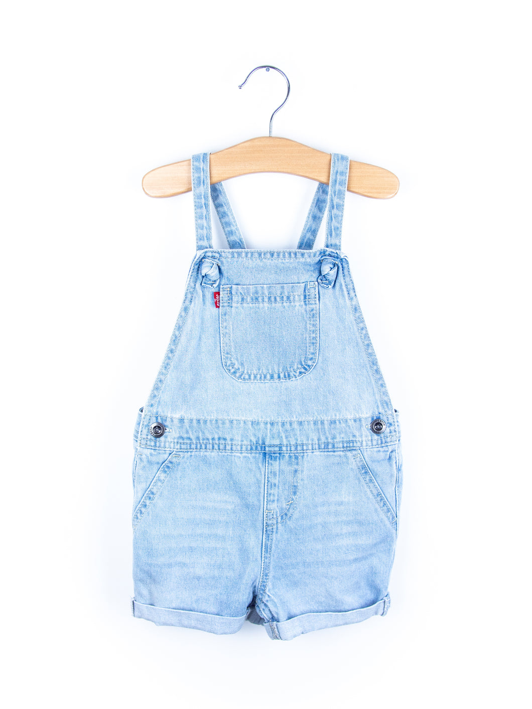 Levi's Light Denim Dungaree Shorties - Age 24 months
