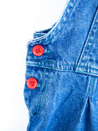 Vintage Denim & Stripe Dungarees - Age 18 months