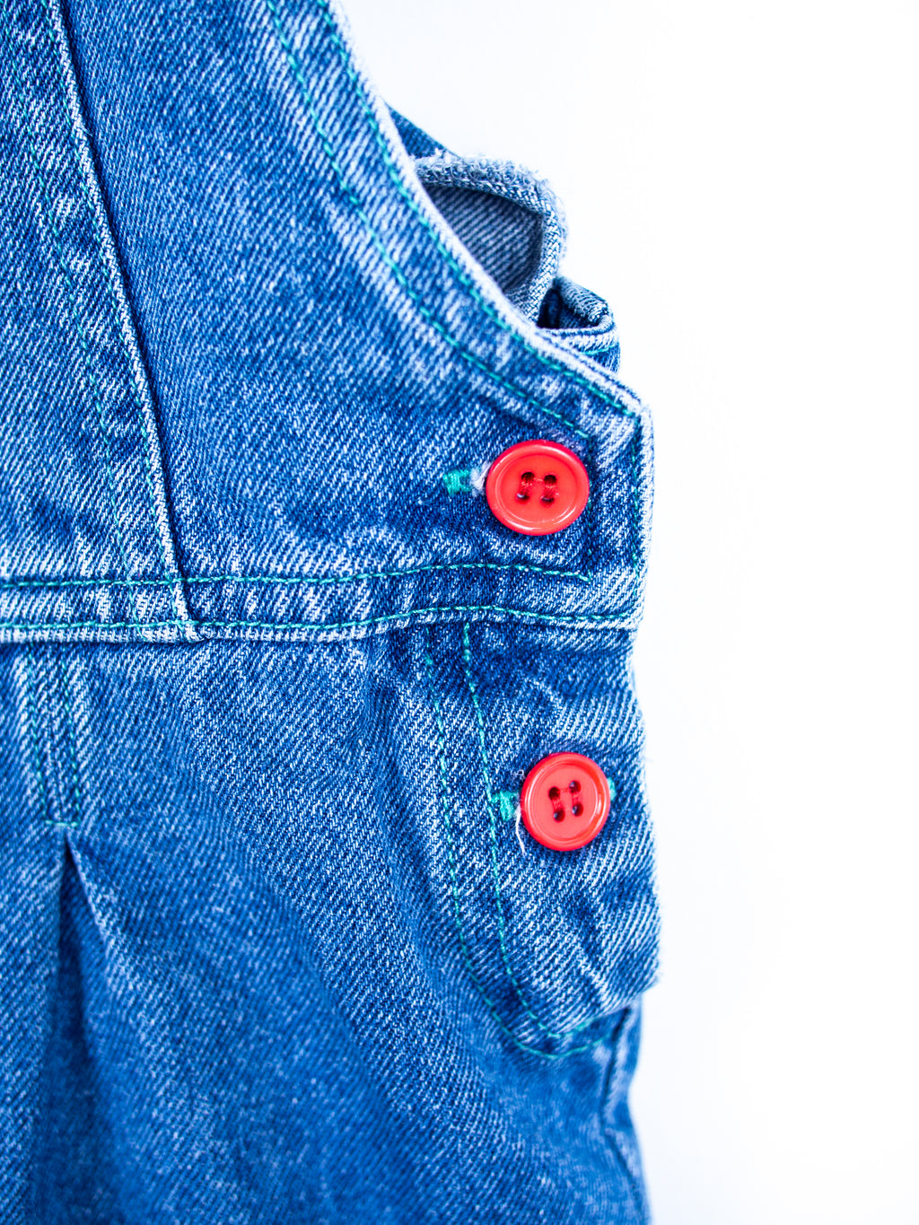 Vintage Denim & Stripe Dungarees - Age 18 months