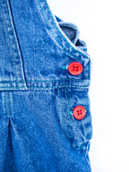 Vintage Denim & Stripe Dungarees - Age 18 months