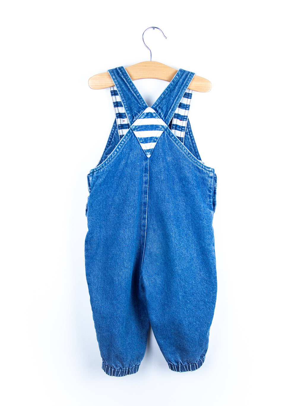 Vintage Denim & Stripe Dungarees - Age 18 months