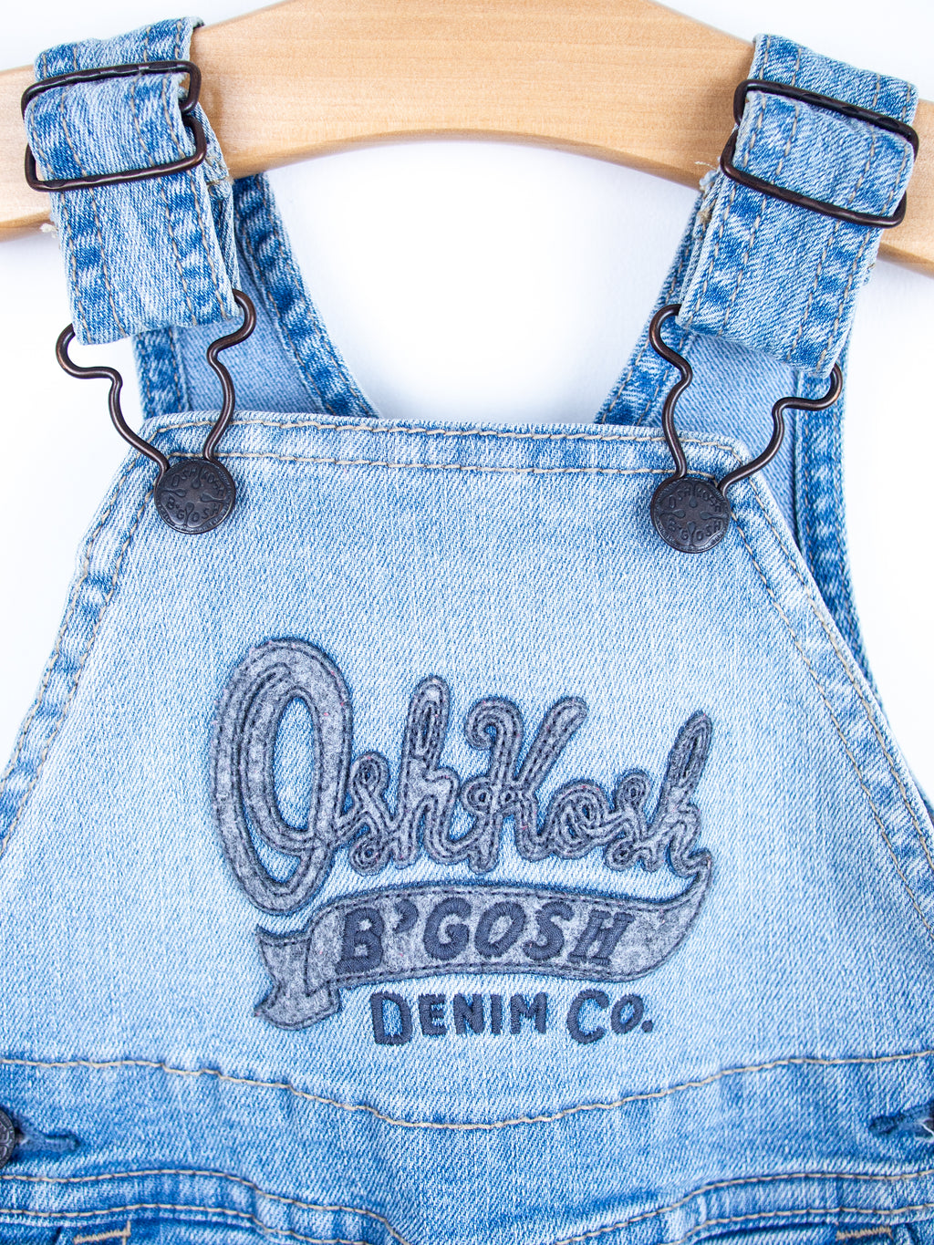 Osh Kosh Denim Dungaree Shorties - Age 9 months