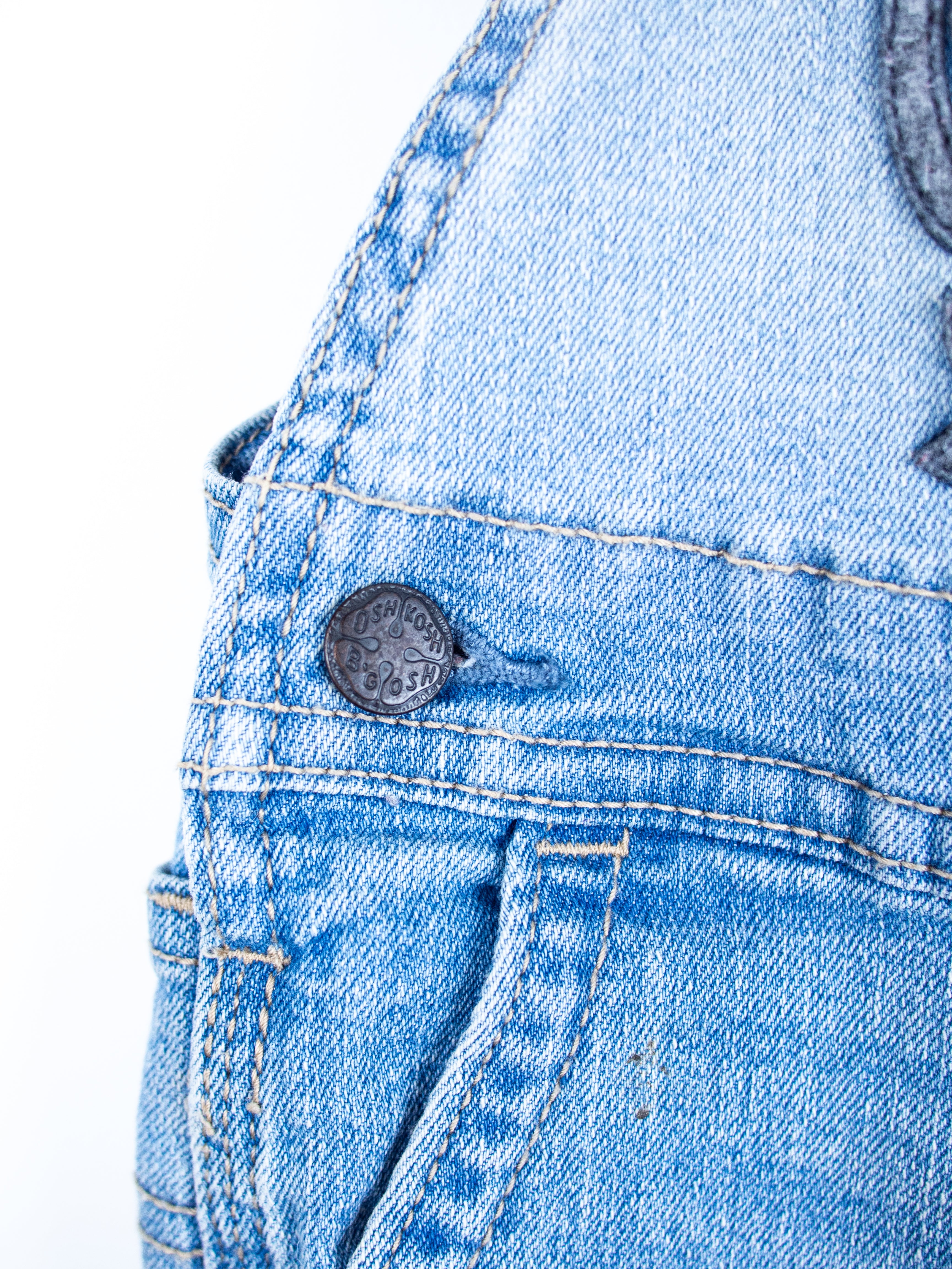 Osh Kosh Denim Dungaree Shorties - Age 9 months