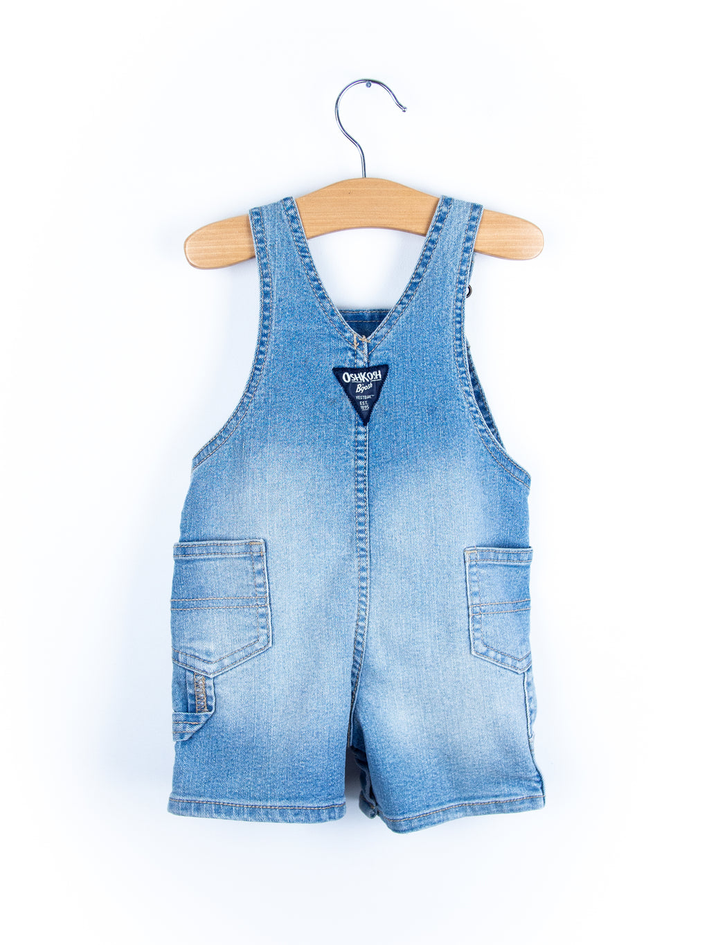Osh Kosh Denim Dungaree Shorties - Age 9 months