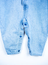 Load image into Gallery viewer, Vintage Denim Boiler Suit with Pastel Buttons - Age 18-24 months
