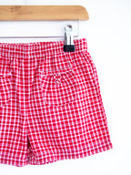 Vintage Red Gingham Check Shorts - Age 2T