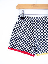 Load image into Gallery viewer, Vintage Black &amp; White Checkerboard Shorts - Age 18-24 months
