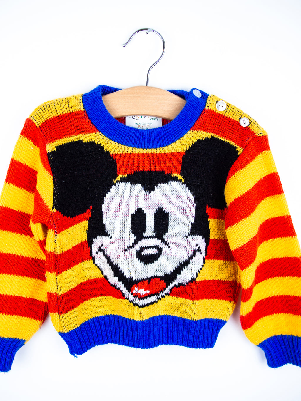 Vintage Mickey Mouse Knit Jumper - Age 12 months