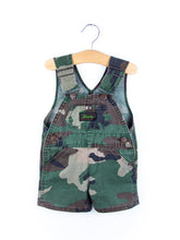 Load image into Gallery viewer, Vintage Liberty Camouflage Dungaree shorties - Age 9 months
