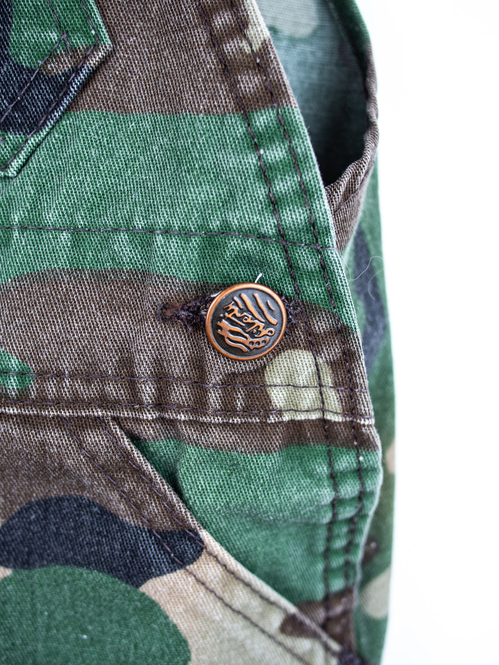 Vintage Liberty Camouflage Dungaree shorties - Age 9 months