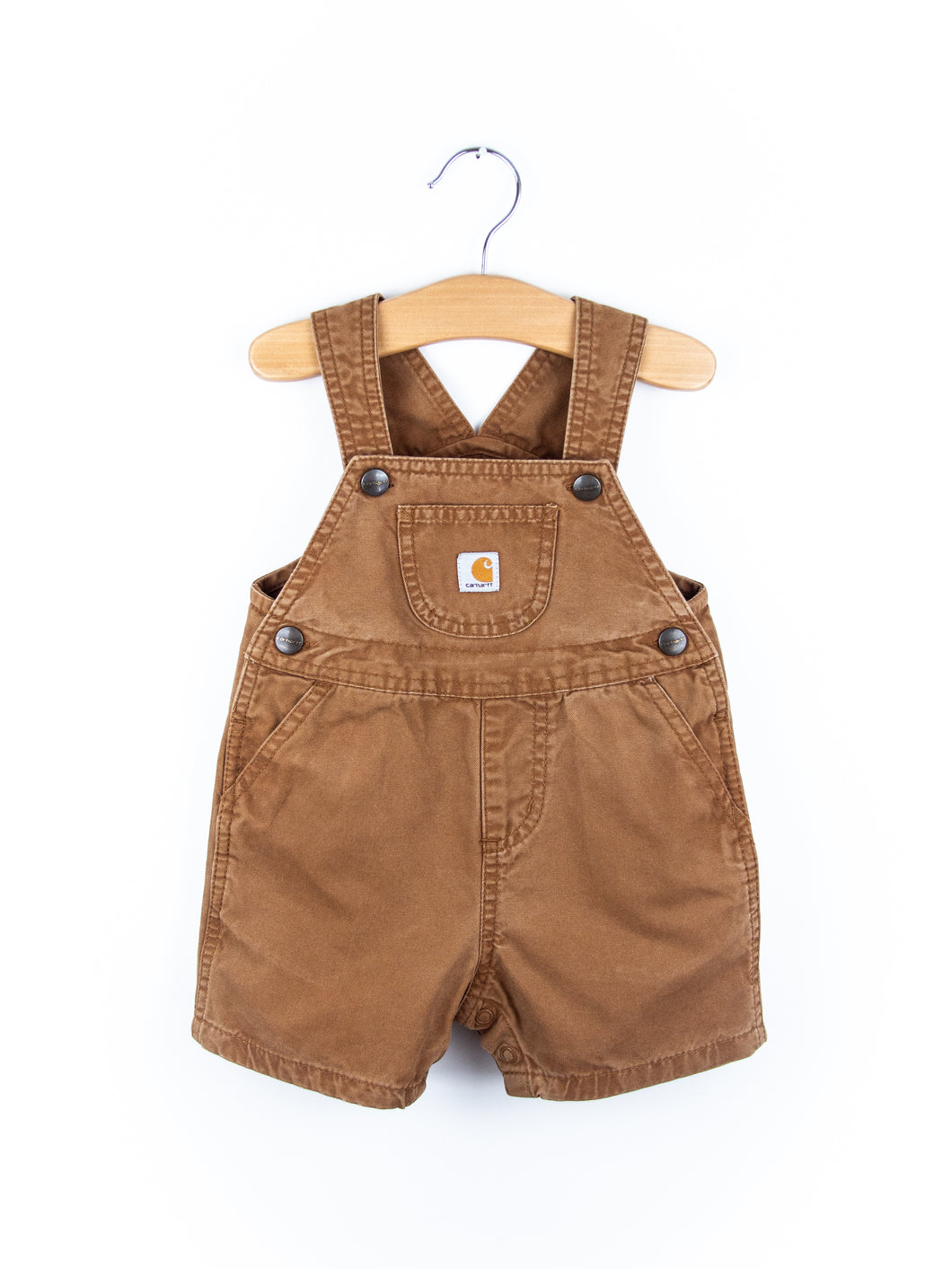Carhartt Brown Dungaree Shorties - Age 9 months