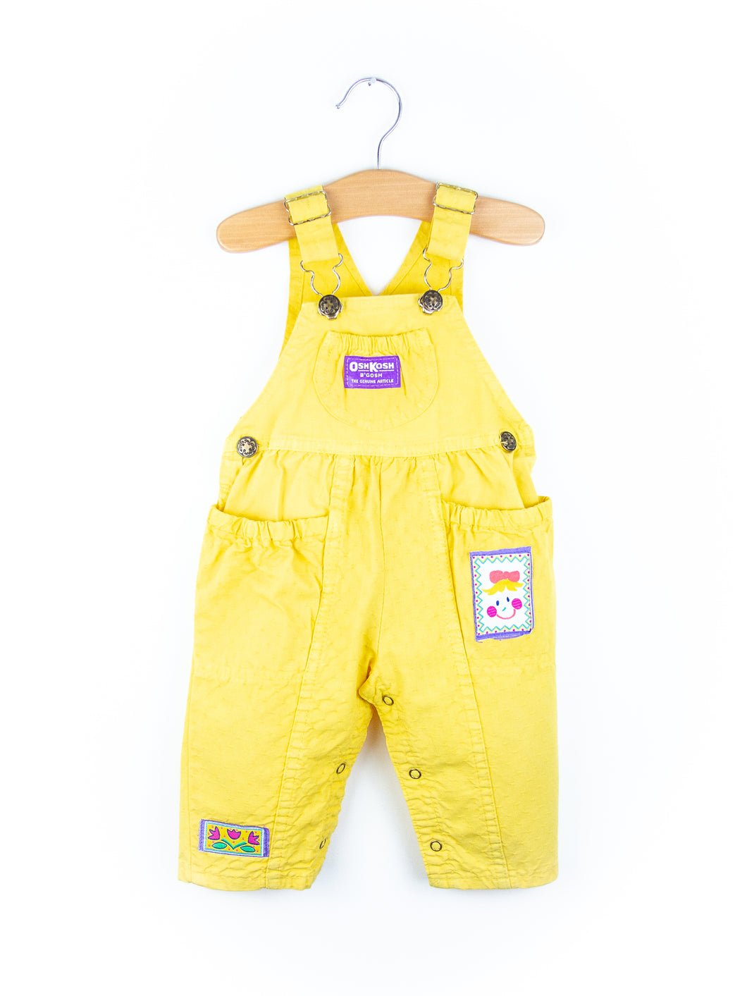 Osh Kosh Vintage Yellow Dungarees - Age 6 months