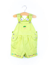 Load image into Gallery viewer, Vintage Fruity Lime Denim Dungaree Shorties - Age 18 months
