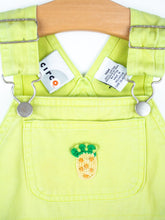 Load image into Gallery viewer, Vintage Fruity Lime Denim Dungaree Shorties - Age 18 months

