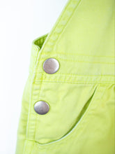 Load image into Gallery viewer, Vintage Fruity Lime Denim Dungaree Shorties - Age 18 months
