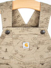 Load image into Gallery viewer, Carhartt Map Print Dungaree Shorties - Age 9 months
