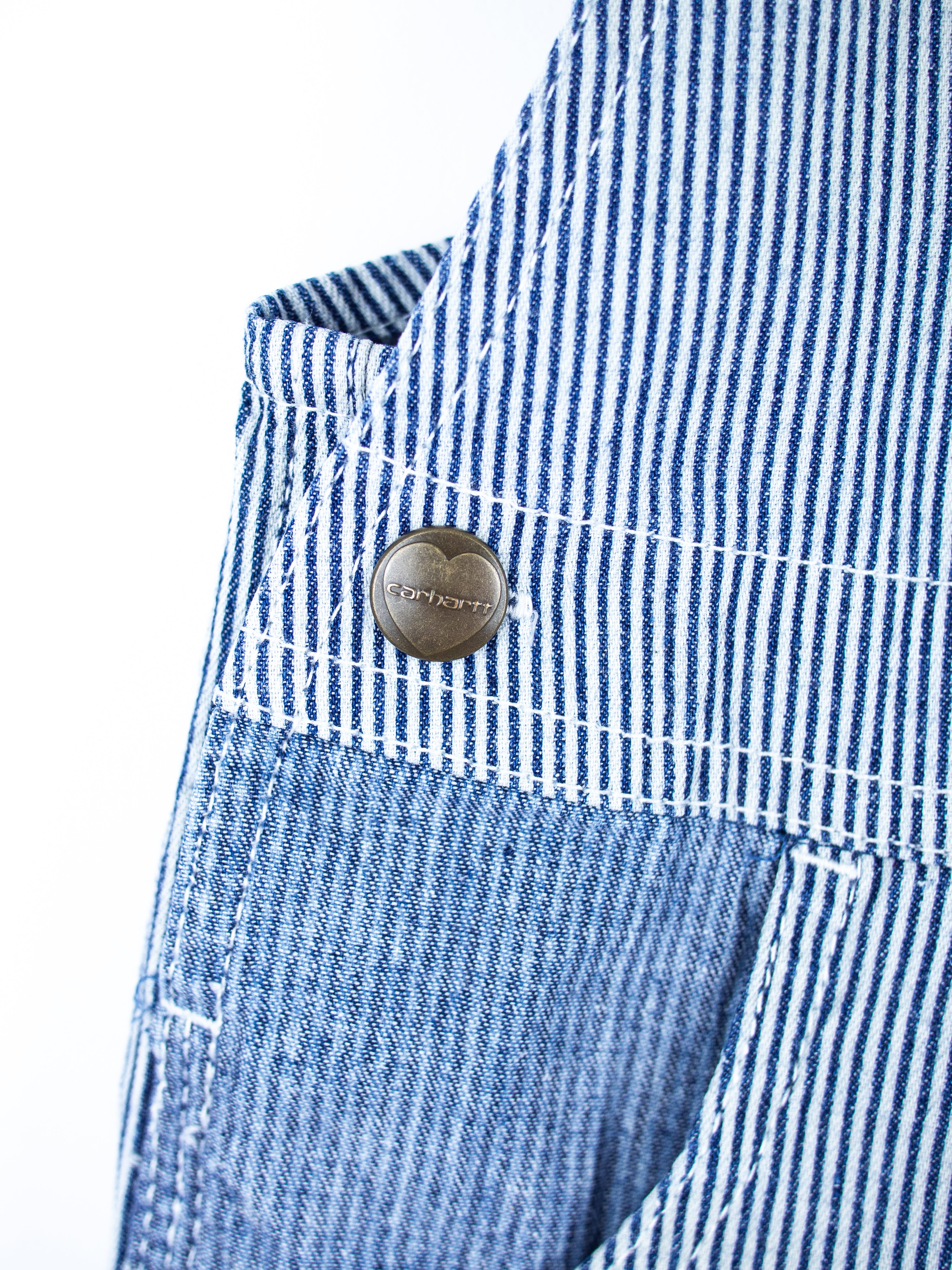 Carhartt Chambray Stripe Dungaree Shorties - Age 2T