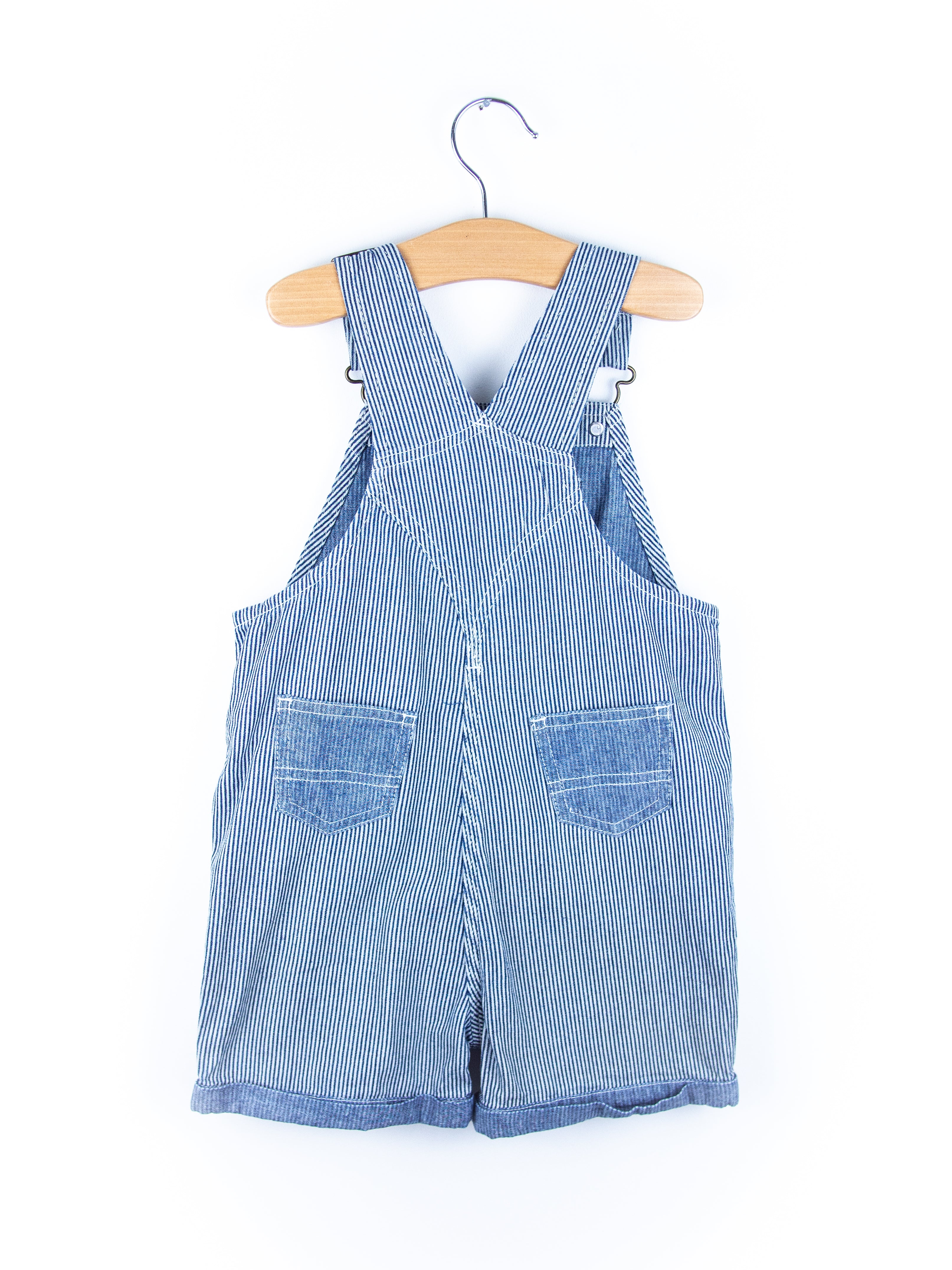 Carhartt Chambray Stripe Dungaree Shorties - Age 2T