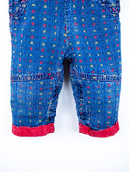 Osh Kosh Vintage Denim Noughts & Crosses Dungarees - Age 6-9 months