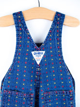 Load image into Gallery viewer, Osh Kosh Vintage Denim Noughts &amp; Crosses Dungarees - Age 6-9 months
