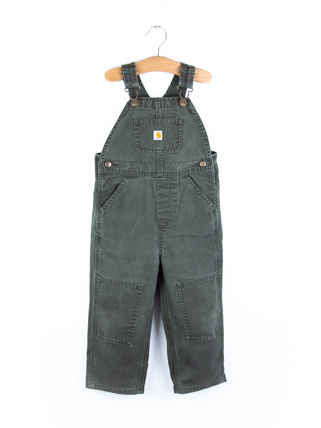 Carhartt Forest Green Canvas Dungarees - Age 3T