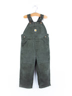 Carhartt Forest Green Canvas Dungarees - Age 3T