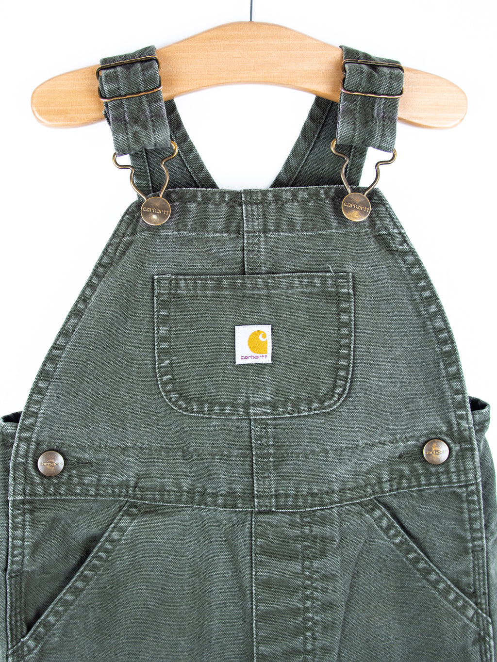 Carhartt Forest Green Canvas Dungarees - Age 3T