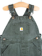 Carhartt Forest Green Canvas Dungarees - Age 3T