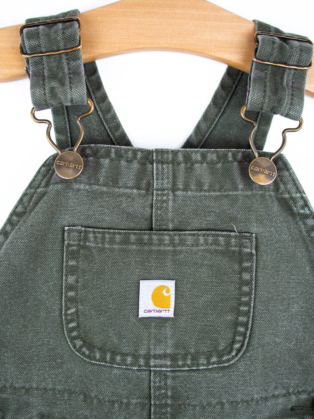 Carhartt Forest Green Canvas Dungarees - Age 3T