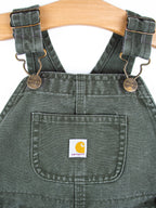 Carhartt Forest Green Canvas Dungarees - Age 3T