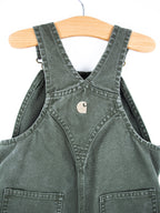 Carhartt Forest Green Canvas Dungarees - Age 3T
