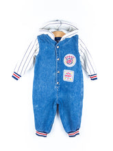 Load image into Gallery viewer, Vintage Denim &amp; Jersey Sport Boiler Suit - Age 12-18 months
