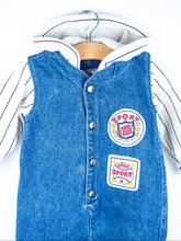 Load image into Gallery viewer, Vintage Denim &amp; Jersey Sport Boiler Suit - Age 12-18 months
