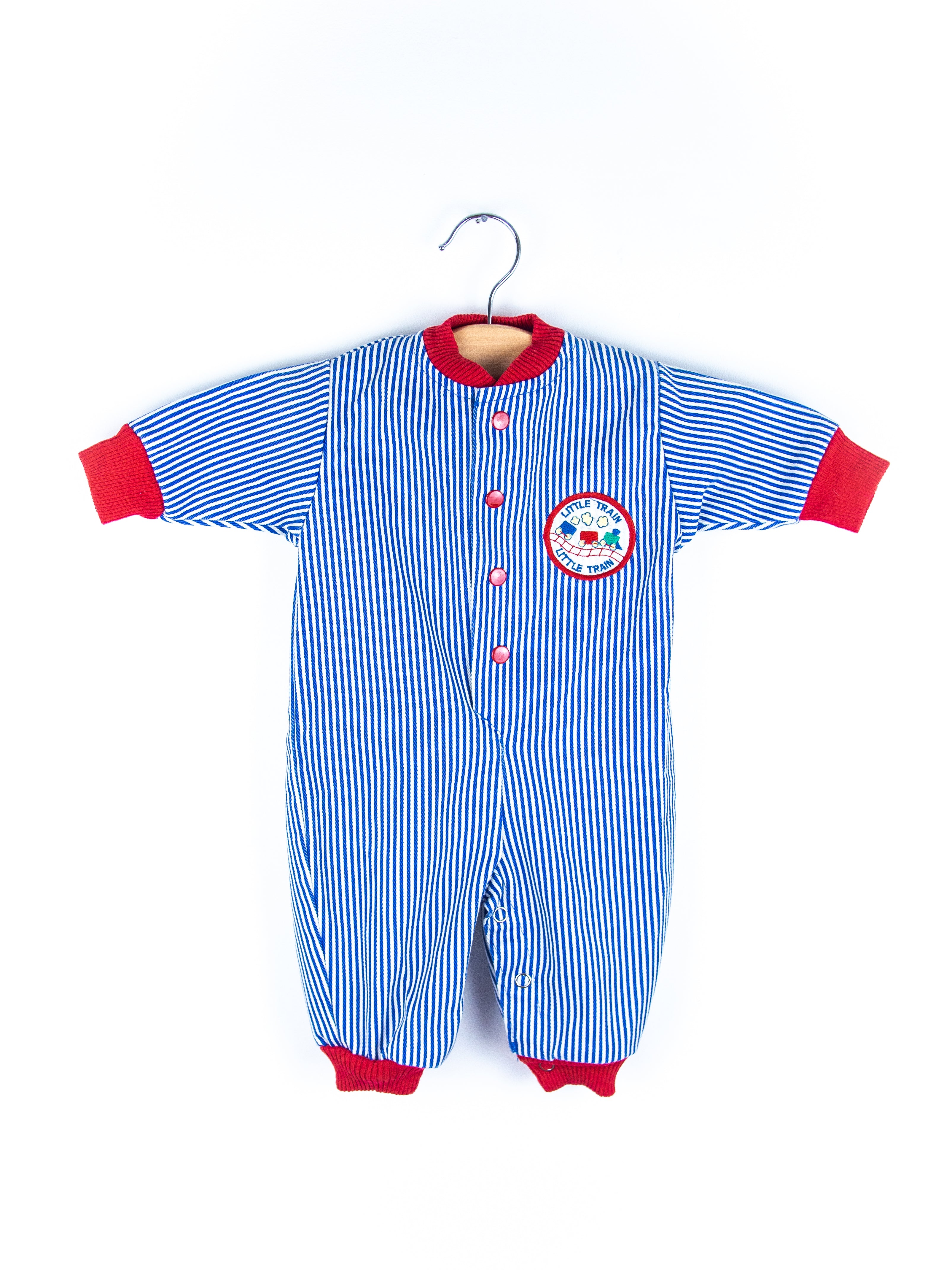 Vintage Little Train Stripe Boiler Suit - Age 3 months
