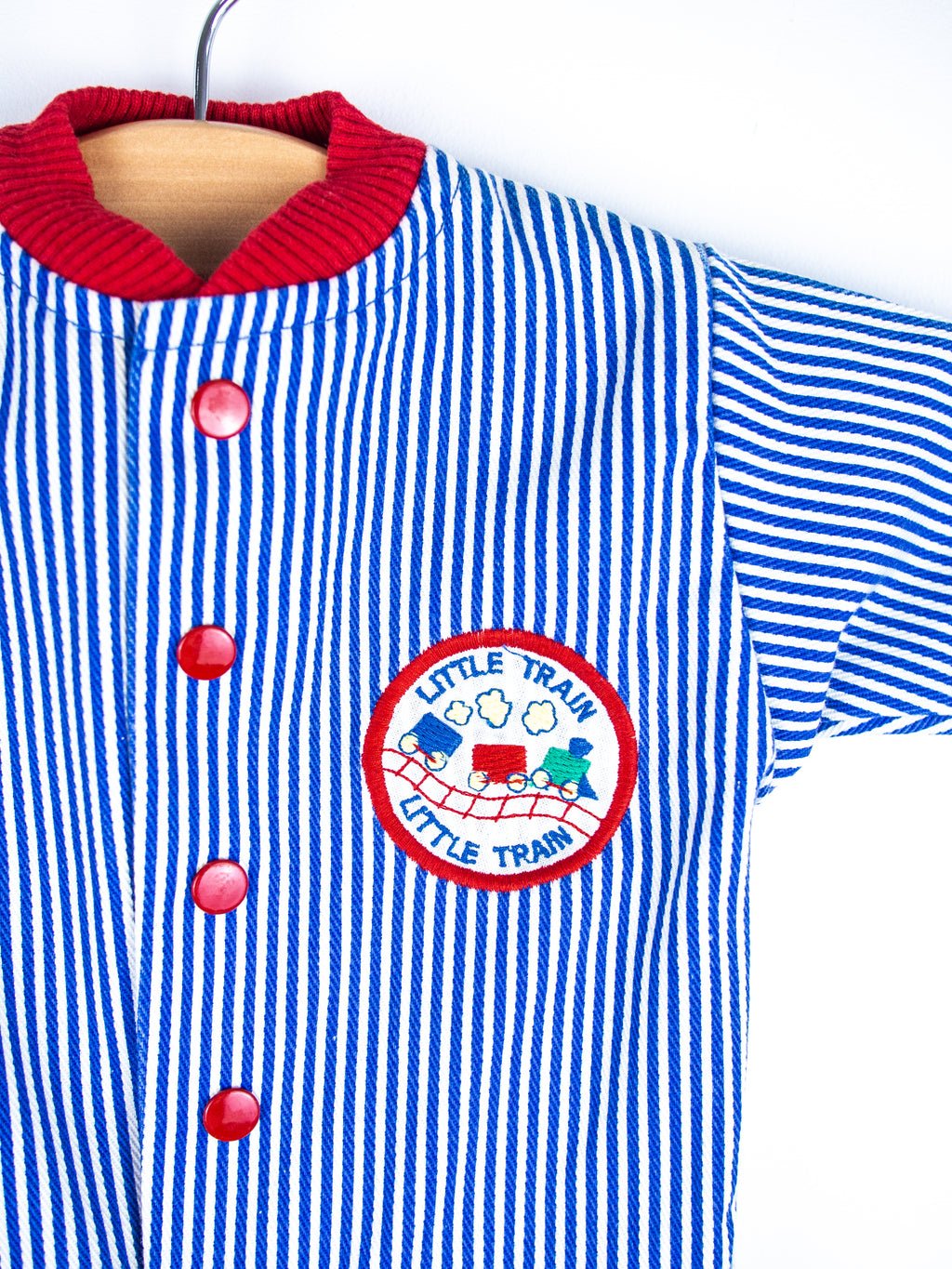 Vintage Little Train Stripe Boiler Suit - Age 3 months