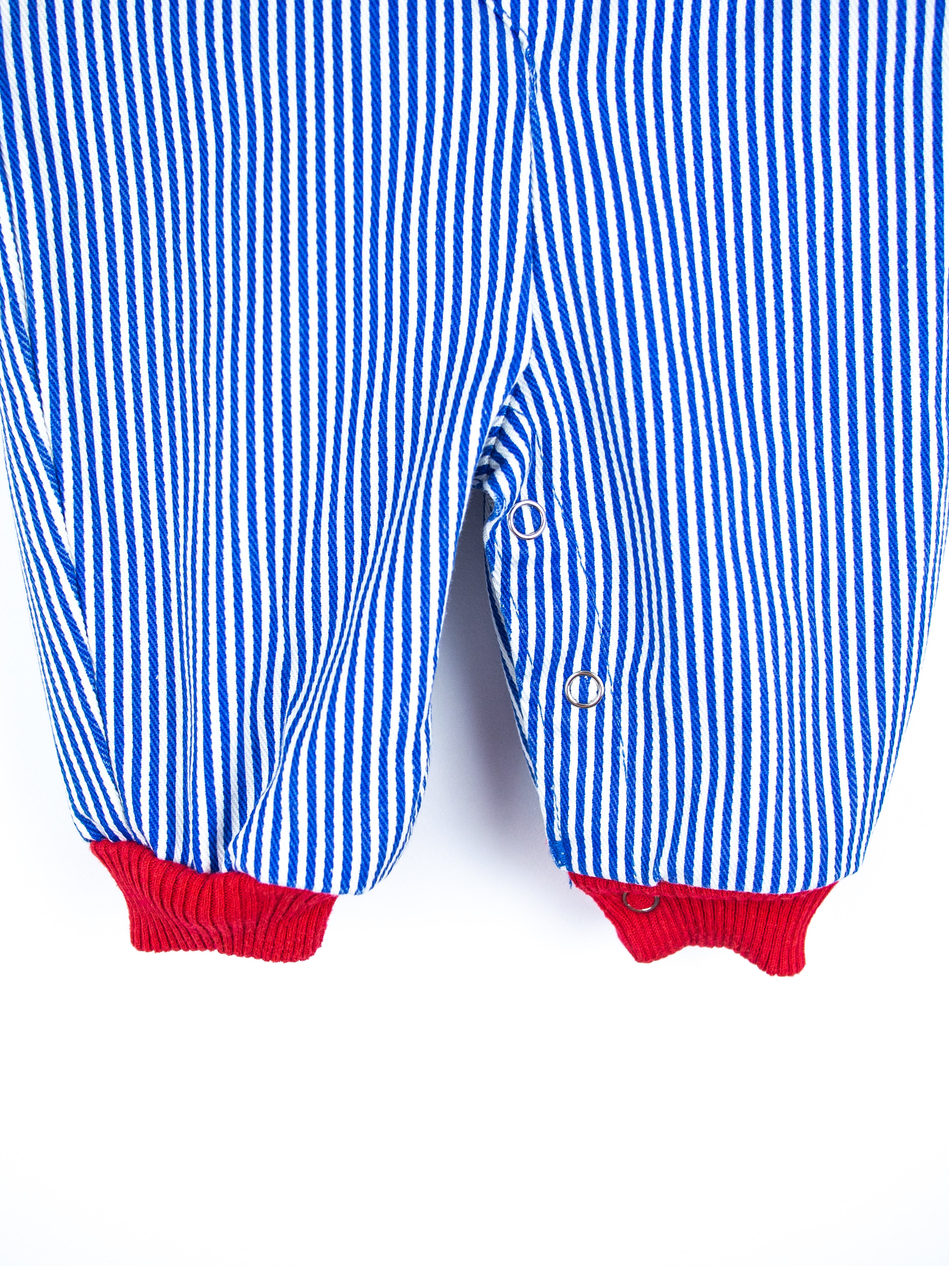 Vintage Little Train Stripe Boiler Suit - Age 3 months