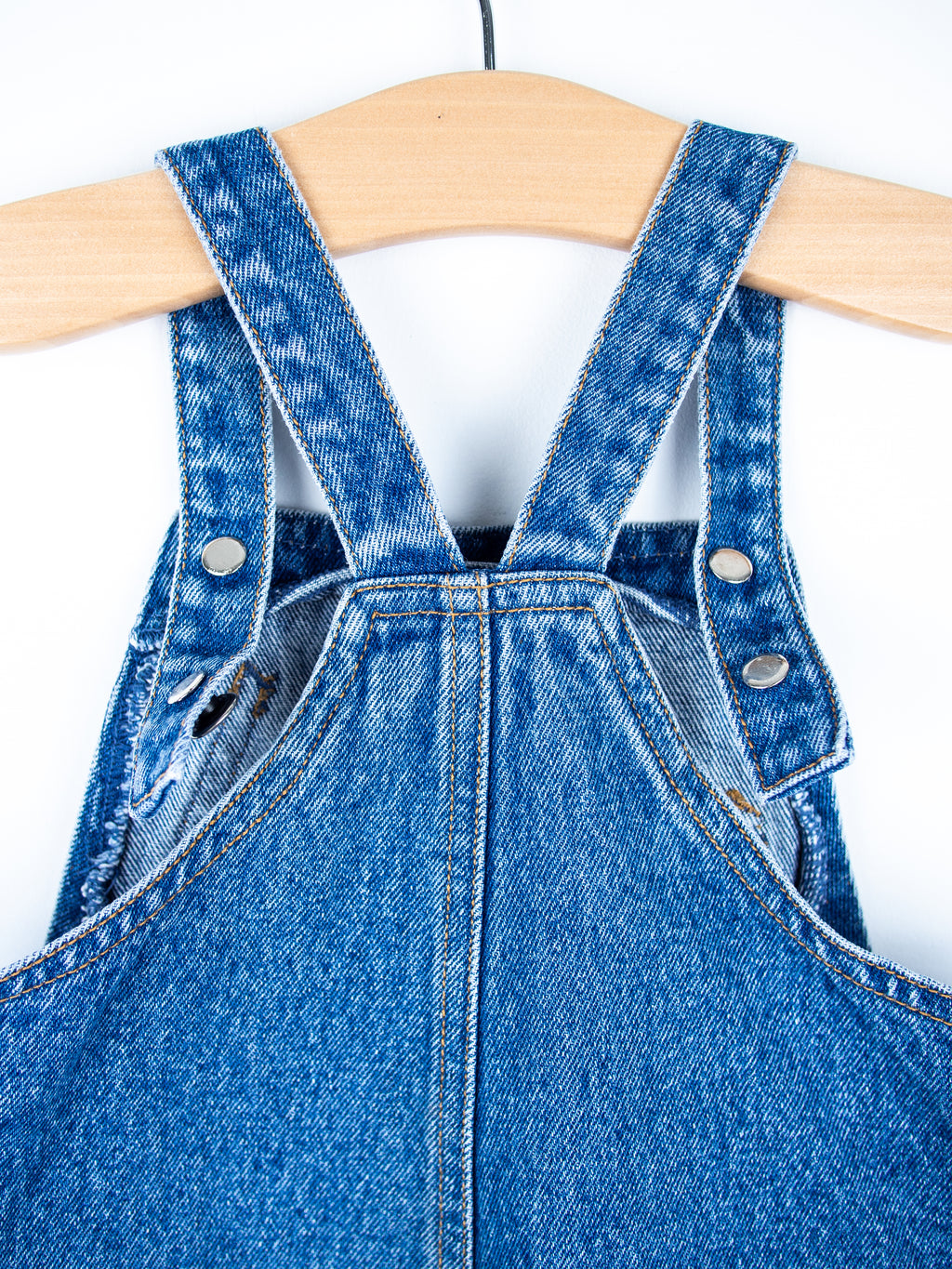 Vintage St Michael Denim & Stripe Dungarees - Age 18 months - READ DESCRIPTION