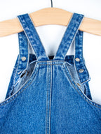 Vintage St Michael Denim & Stripe Dungarees - Age 18 months - READ DESCRIPTION