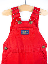 Load image into Gallery viewer, Osh Kosh Vintage Red Dungaree Shorties - Age 3-6 months
