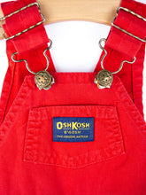 Load image into Gallery viewer, Osh Kosh Vintage Red Dungaree Shorties - Age 3-6 months
