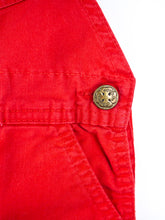 Load image into Gallery viewer, Osh Kosh Vintage Red Dungaree Shorties - Age 3-6 months
