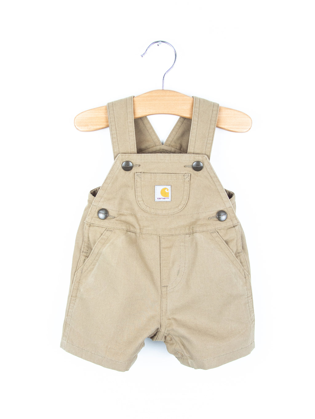 Carhartt Oatmeal Dungaree Shorties - Age 18 months